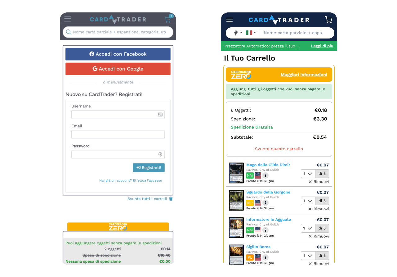 CardTrader Cart Mobile
