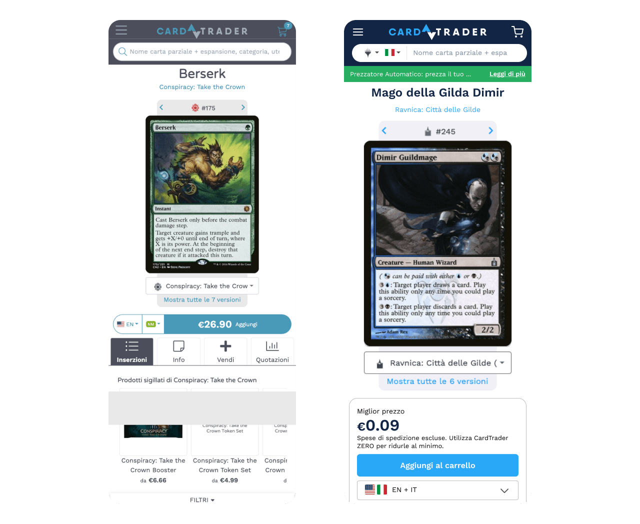 CardTrader PDP Mobile